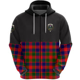 Gow of Skeoch Clan Half Of Tartan Zipper Hoodie